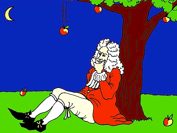 Isaac Newton apple tree history hustle image