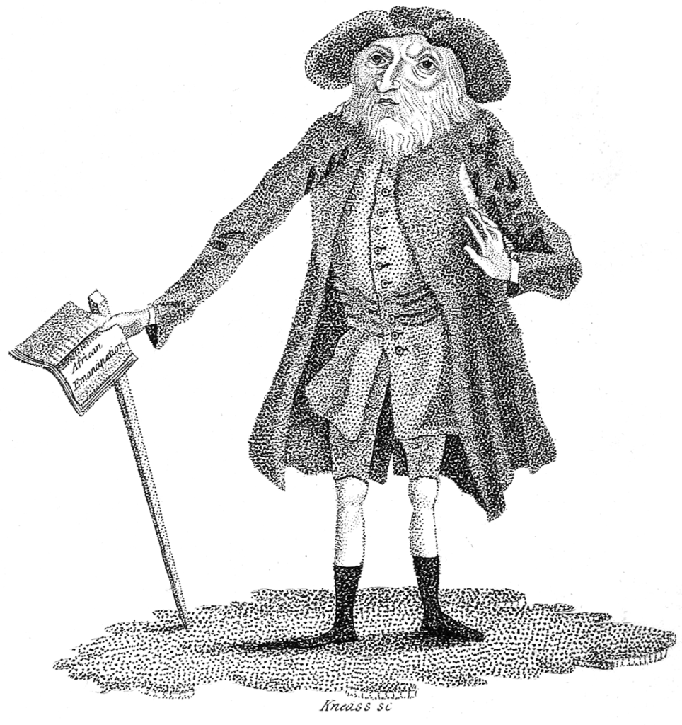 drawing depicting Benjamin Lay